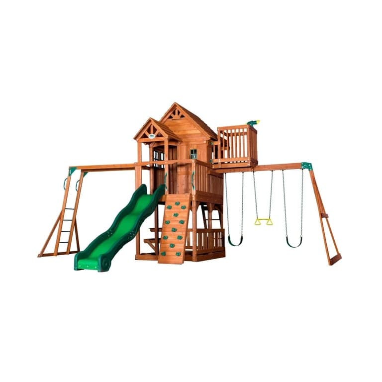 Backyard Discovery Swing Set With Sandboxes Skyfort II
