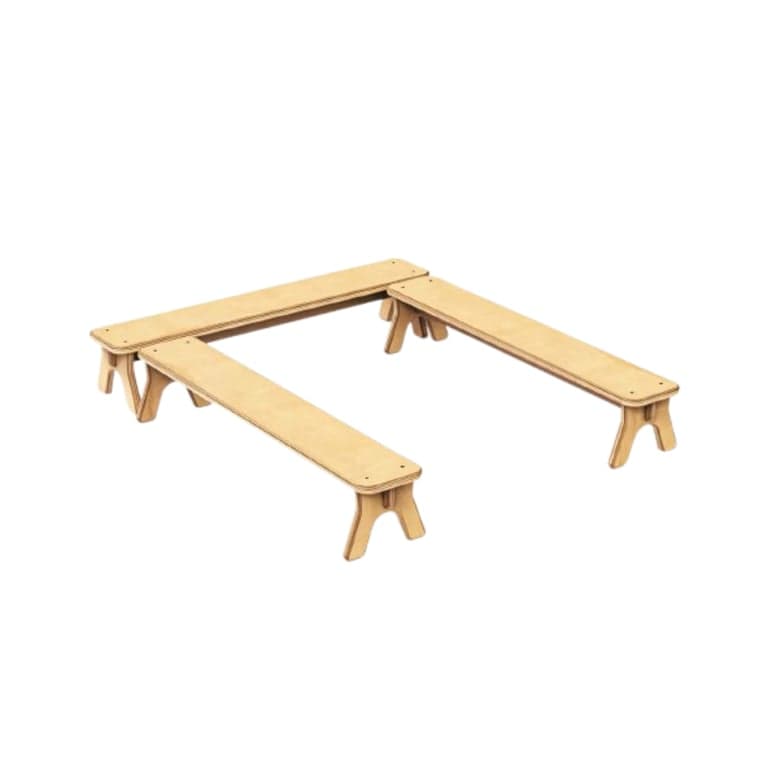 All Circles PlayBeam Wooden Balance Beam 3 Beams