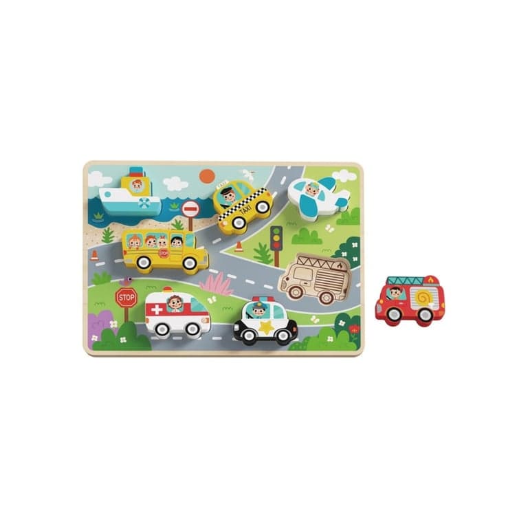 Tooky Toy Puzzle de Formes Transport