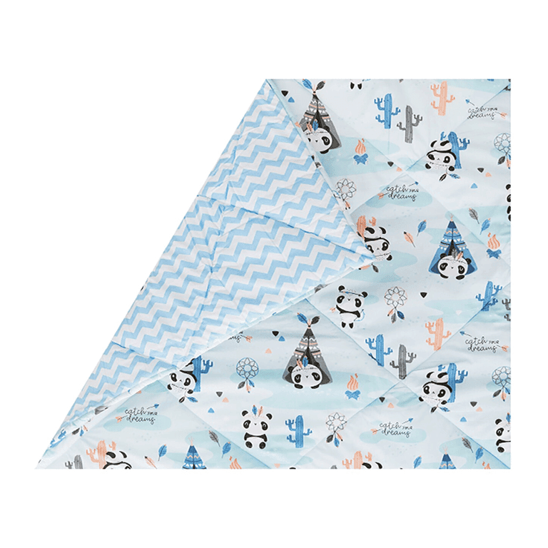 EZPlay Dual-Sided Play Mat Blue Panda