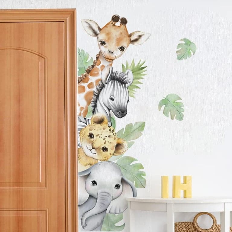 clothmile Wall Art Watercolor Wall Decor Jungle Style 4-Right