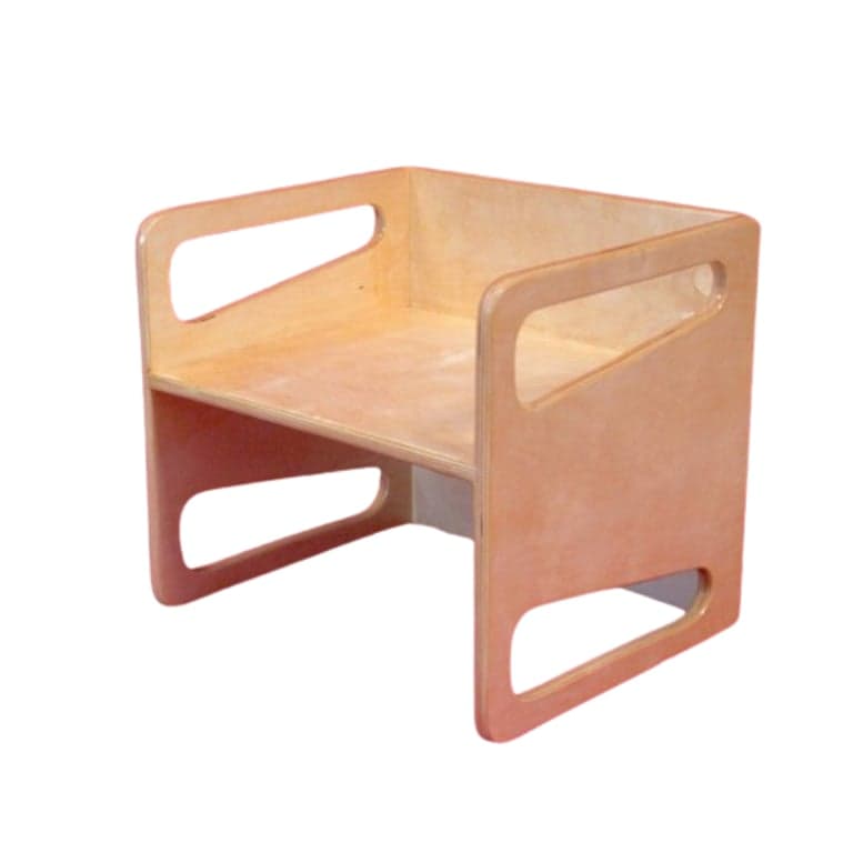 Coastal Hippie Design Large Cube Chair Shellac Seal Coat