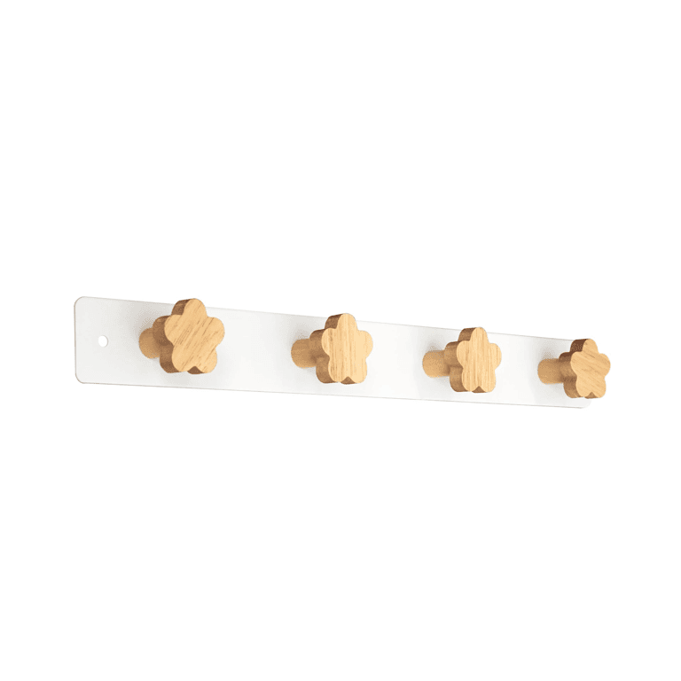 Yisiziyo Wall Mounted Kids Coat Rack Flower 4 Hooks