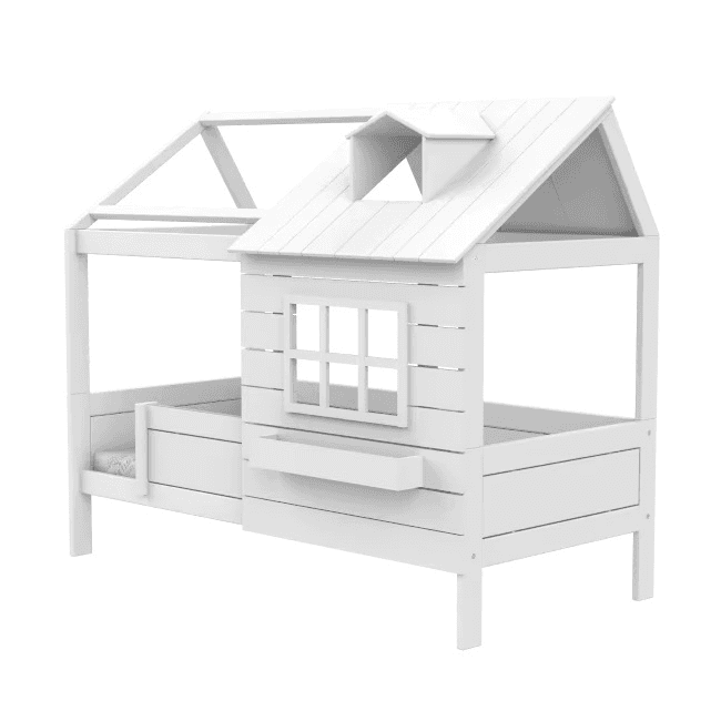 LIFETIME Kidsroom Lit Maison du lac 90 x 200 cm Blanc Premium