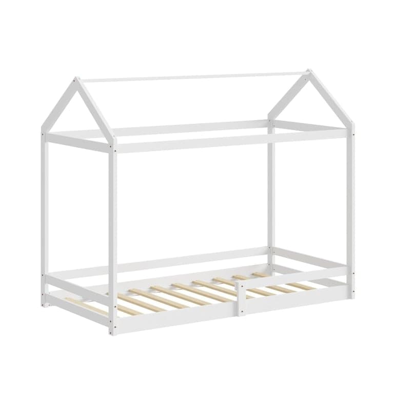 Oikiture Single Floor Bed With Slats White
