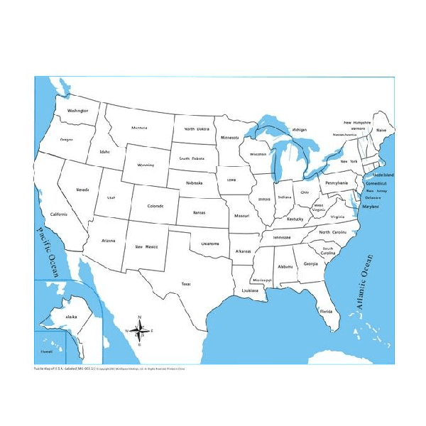 Montessori Outlet USA Control Map Labeled