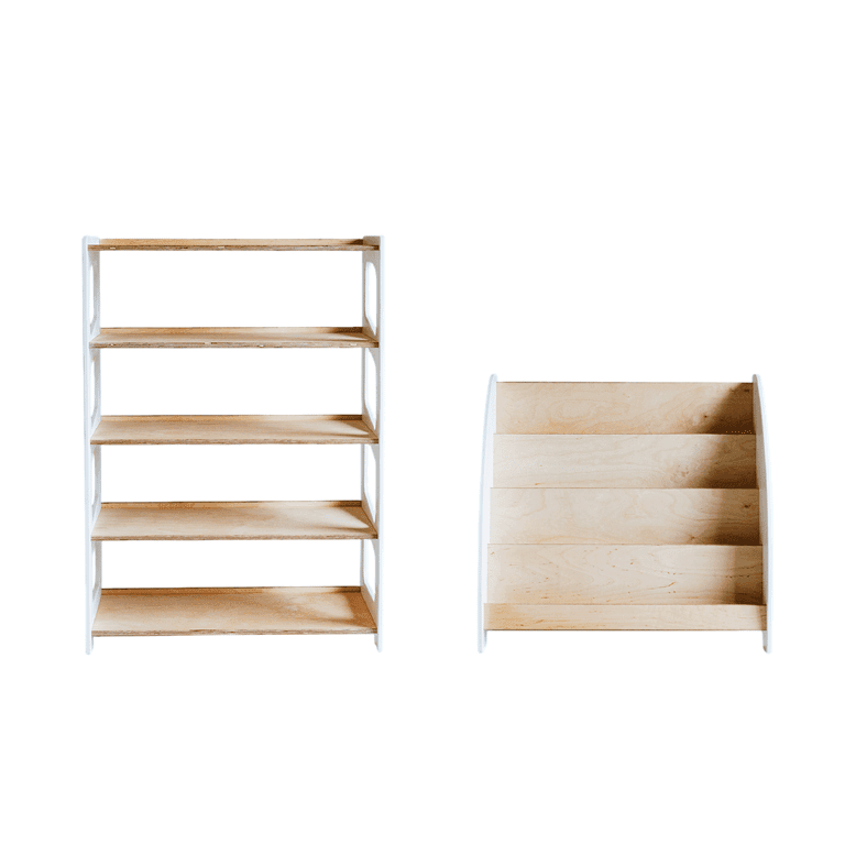 Weco Étagère à Livres & Étagère à Jouets Ensemble Blanc