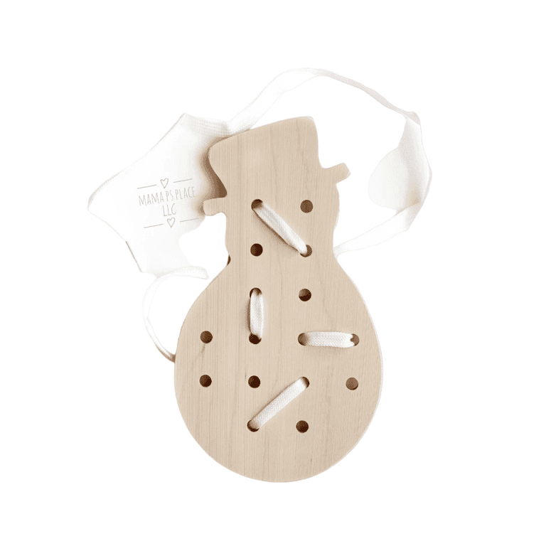Mama P's Place LLC Snowman Lacing Board