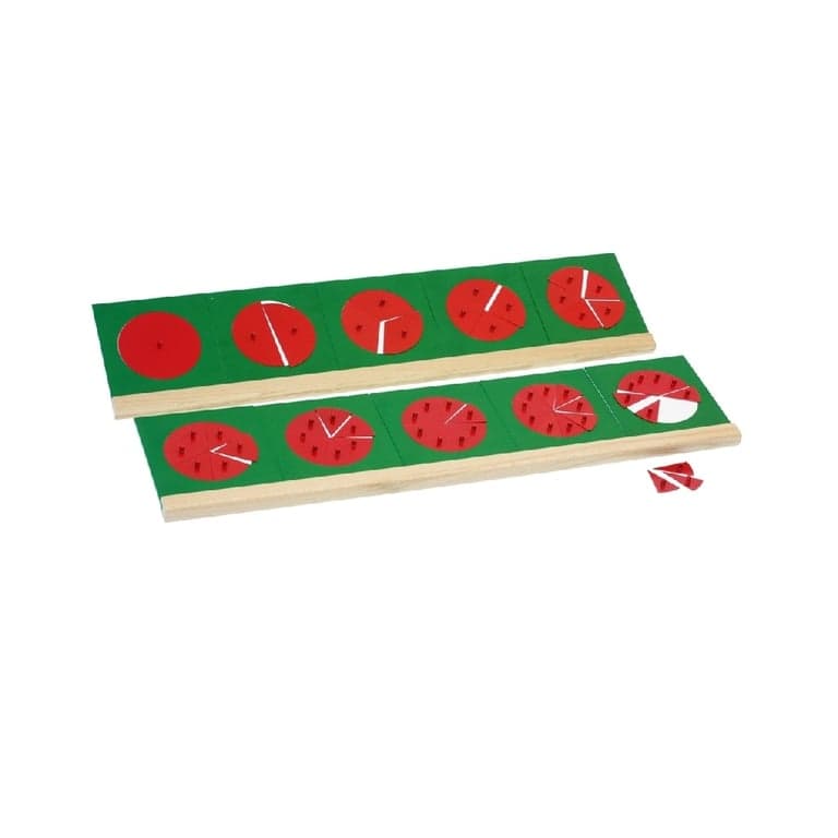Alison's Montessori Metal Fraction Circles With Stands