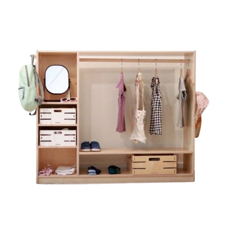 Sprout Kids Alba Montessori Children's Wardrobe Wide Finished Birch