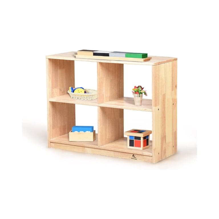 KRAND Montessori Shelf Organizer 4-Compartment Cabinet