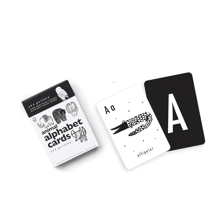 Wee Gallery Black and White Animal Alphabet Cards