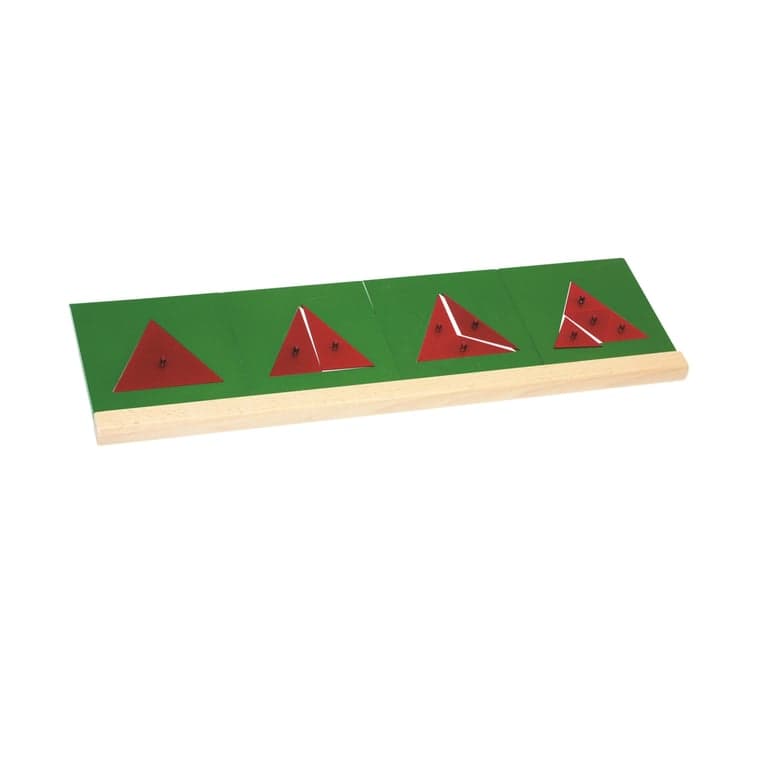 Alison's Montessori Triangle Fractions With Stands