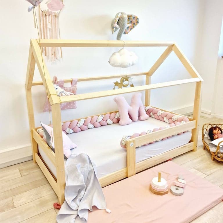 Mia&Lou Lit maison Mia Naturel 90 x 200 cm