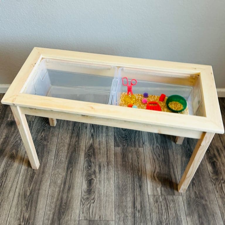 Marconi Brothers Sensory & Activity Table 16 Quart Double Bin 21 Inches No Finish
