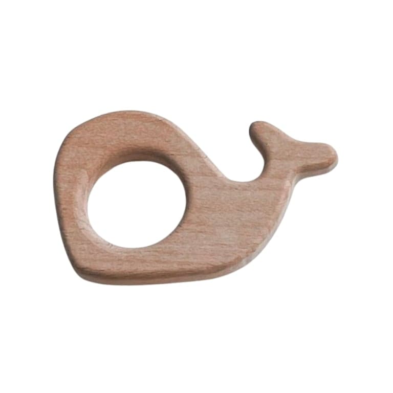 The Humble Arbutus Wooden Teether Whale With Organic Coconut Oil Finish