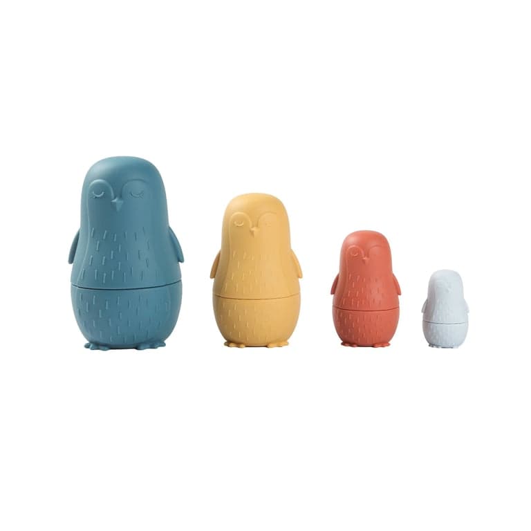 Wonder Space Nesting Dolls Penguin Blue
