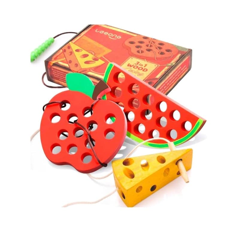 Tirafal Lacing Toy Apple, Watermelon & Cheese