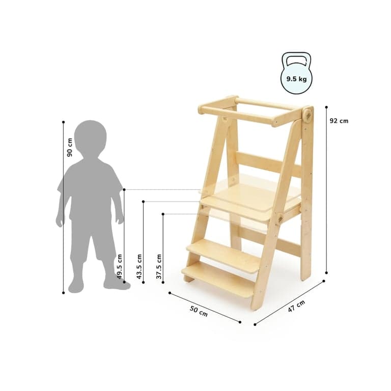 Busy Kids Tour d'Apprentissage Pliable sans Vernis
