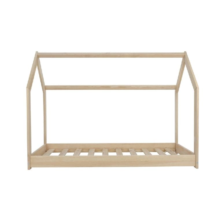 Merly House Lit au Sol Naturel Taille Enfant 160 x 80 cm
