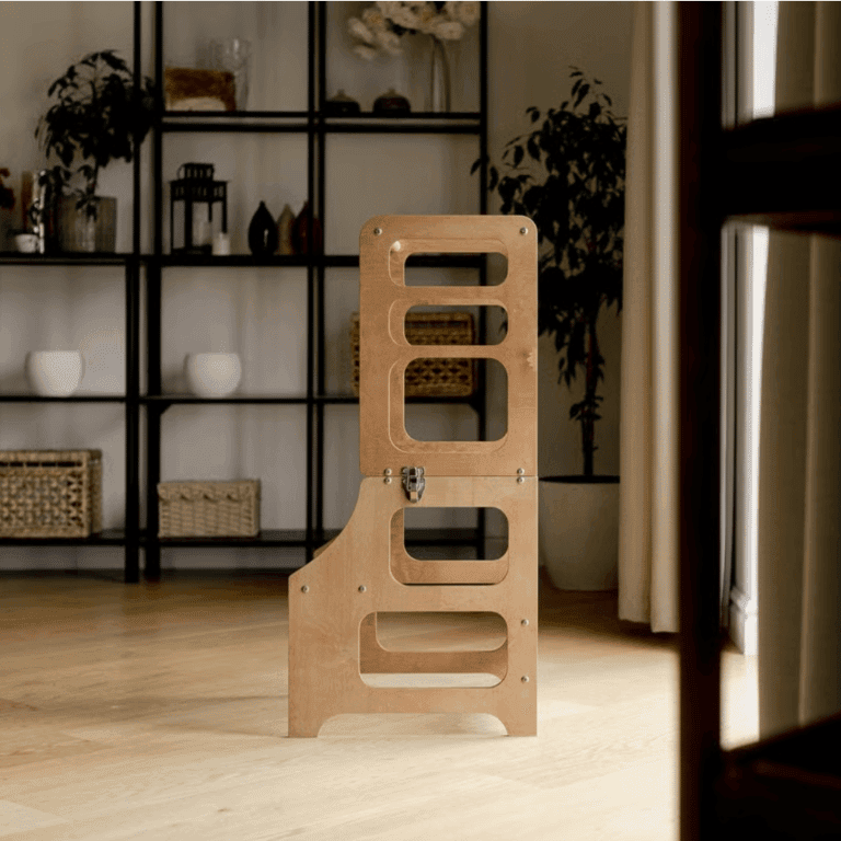 Duck Woodworks Shop Tour pour Tout-petit Convertible Moderne du Milieu du Siècle, Scandinave et Naturel