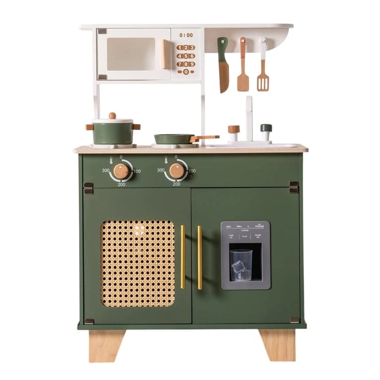 Robud Cuisine en Bois pour Enfants Vintage Vert