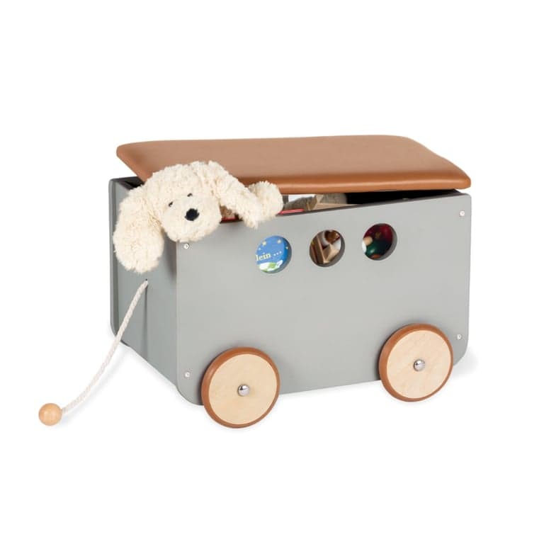 Pinolino Banc à Jouets sur Roues Jim Gris