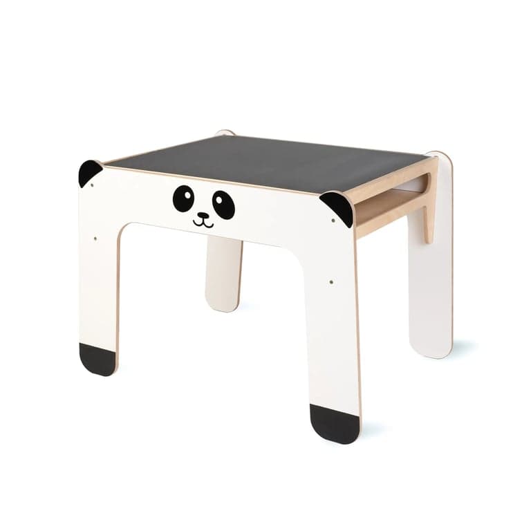 Wild Kids Activity Table With Reversible Blackboard Top Panda White