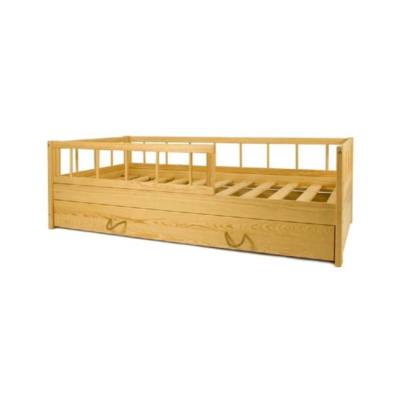 Merly Lit au Sol avec Espace Supplémentaire Naturel Taille Tout-Petit 160 x 80 cm