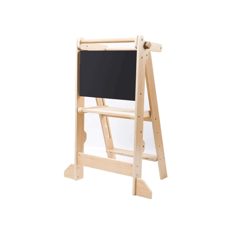 Elis Design Tour d'apprentissage pliable avec tableau noir, vernie