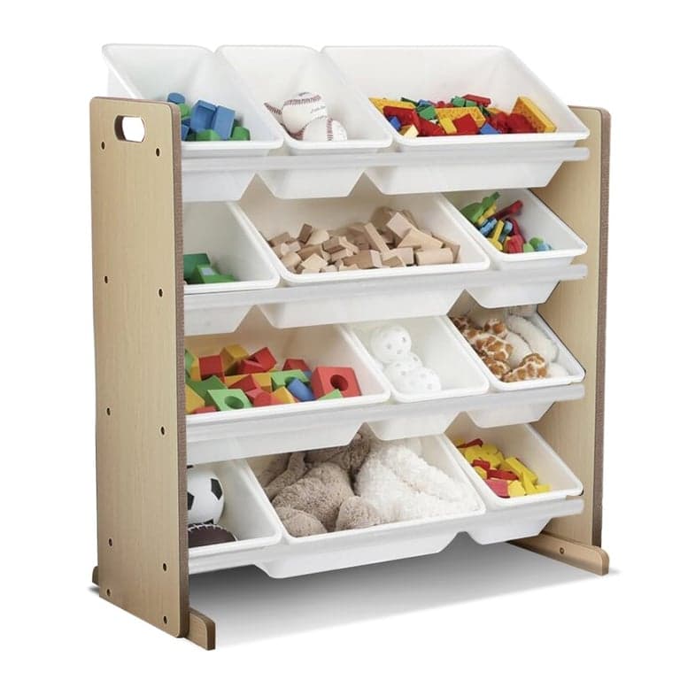 Little Nation Toy Storage Maple With White Bins