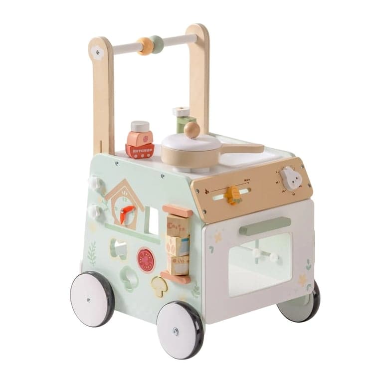 ROBUD Trotteur pousse-bébé en bois Printemps Campagne