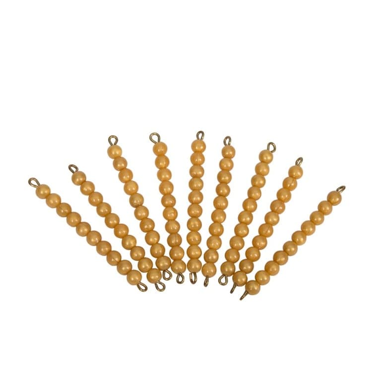 Leader Joy 9 Golden Bead Bars of Ten