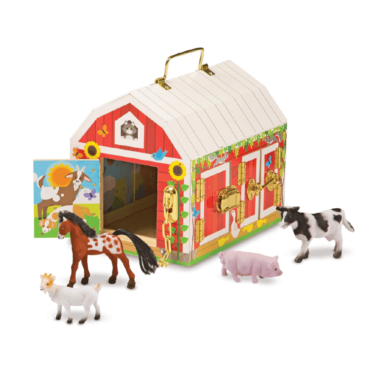 Melissa & Doug Lock & Latches Toy Farm Animals