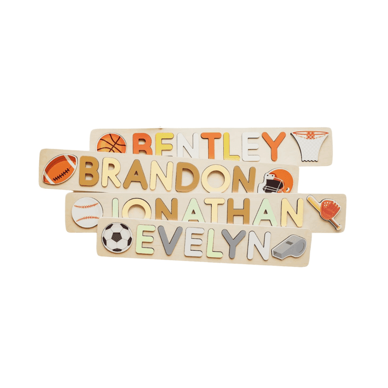 JandE Kids Personalized Wooden Name Puzzle 7 Letters