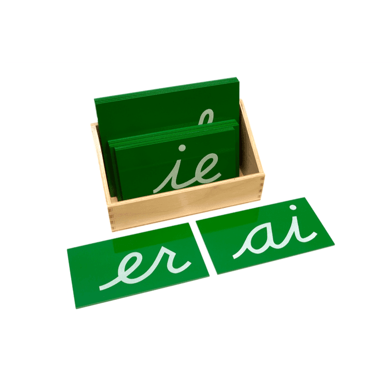 Alison's Montessori Cursive Double Sandpaper Letters With Box