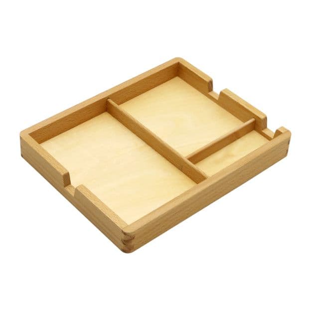 Kid Advance Montessori 3-Part Cards Wooden Tray