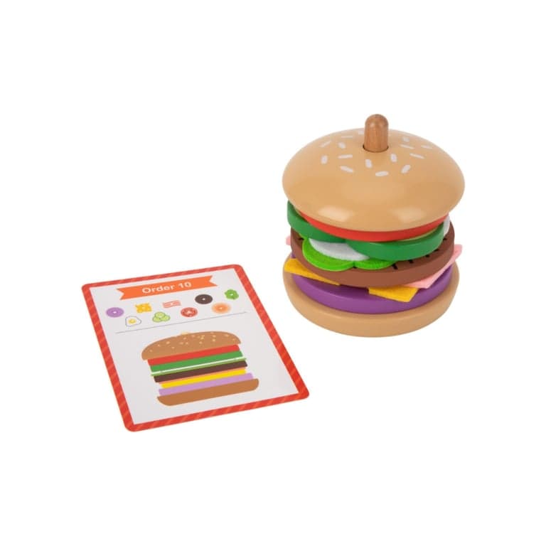 Woopie Green Empileur d'Anneaux Faire un Burger