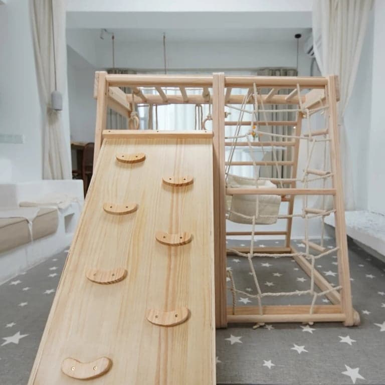 Riababy Wooden Indoor Climbing Playhouse