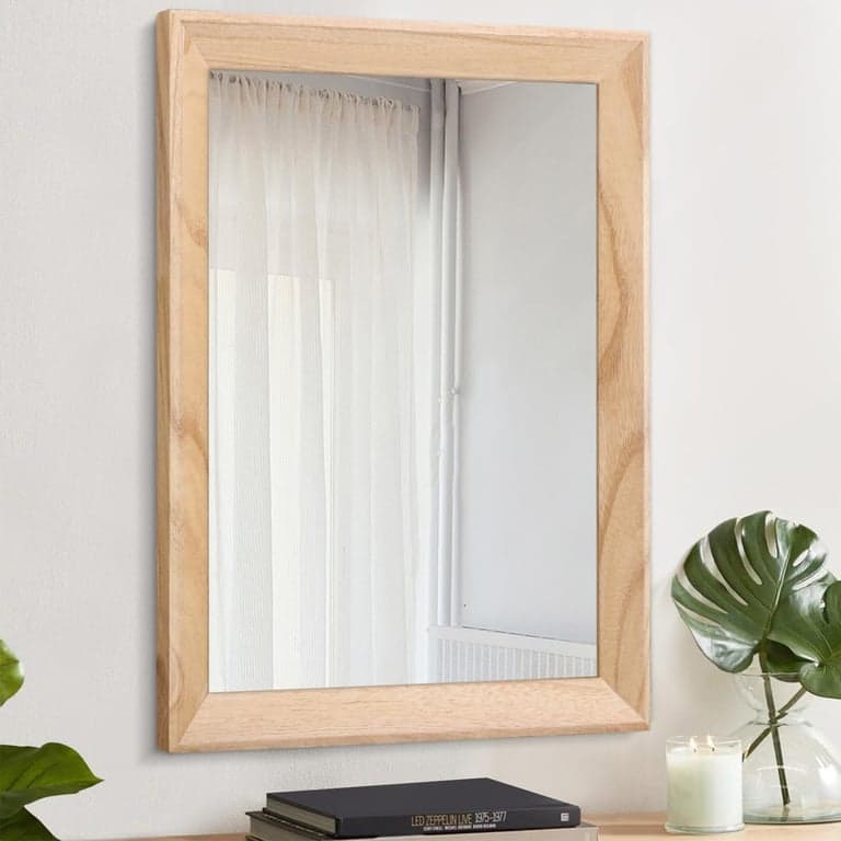 AAZZKANG Wall Mirror 40 x 30 cm Beige