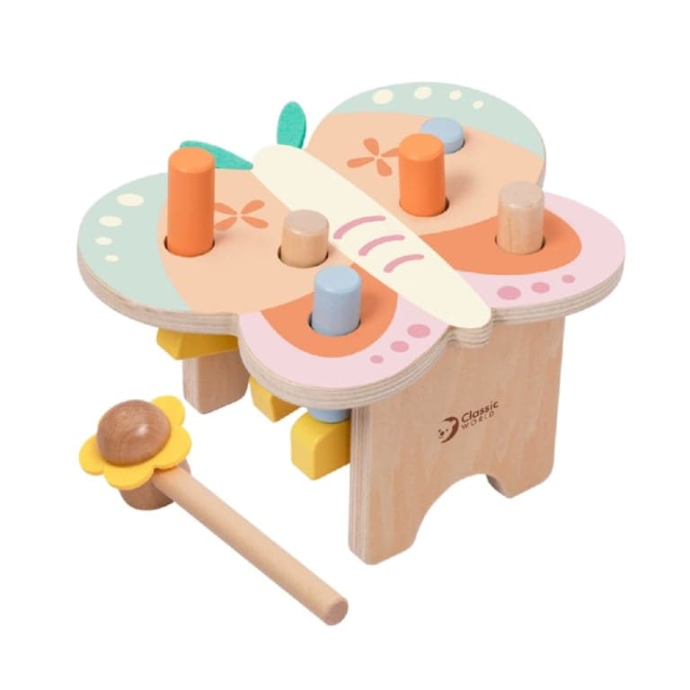 Classic World Banc à Marteler Papillon Pastel