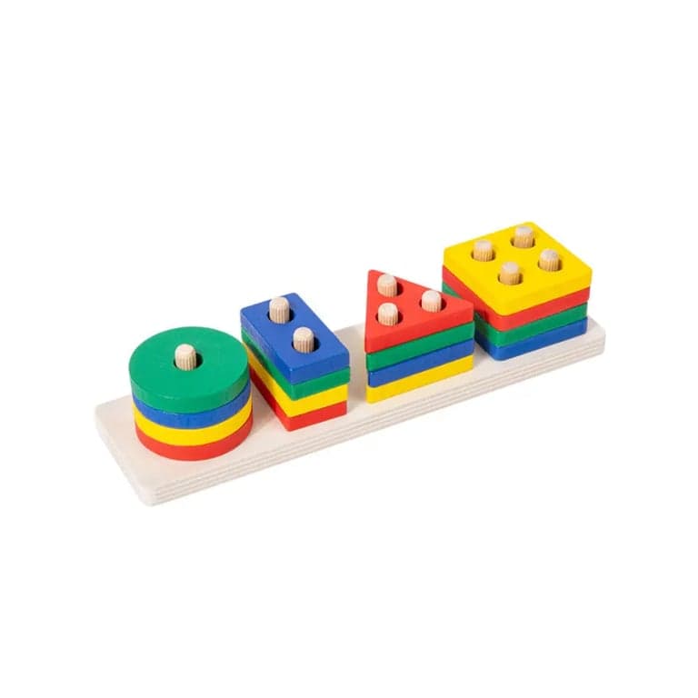 Seaside-Montessori Color Recognition Blocks Rectangular 4