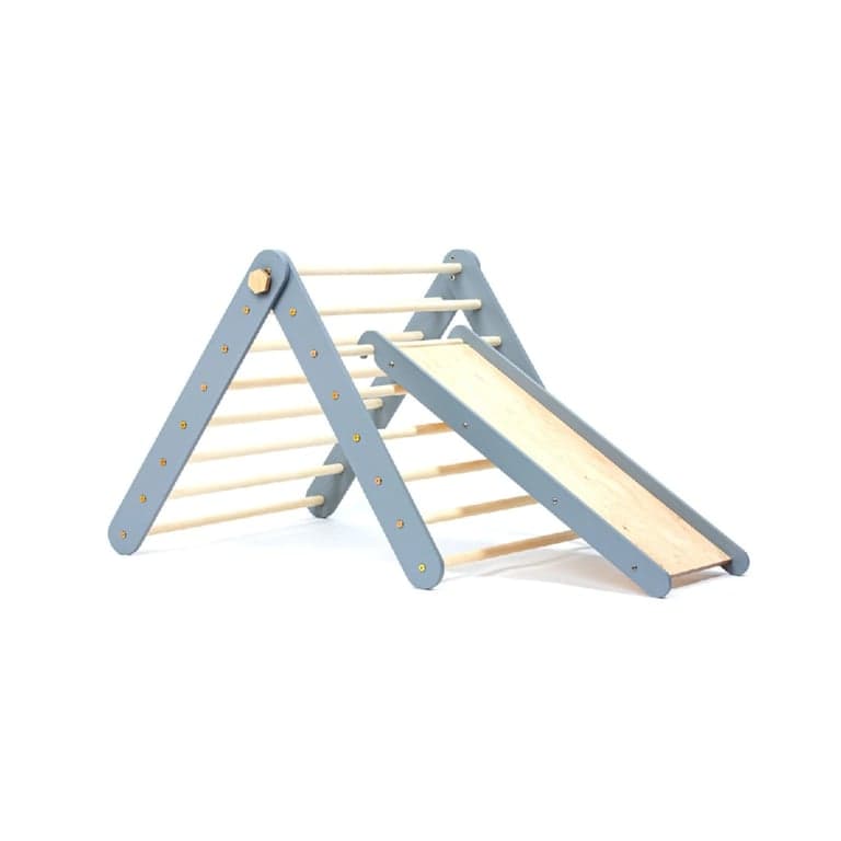 Duck Woodworks Shop Triangle d'escalade avec Toboggan Gris
