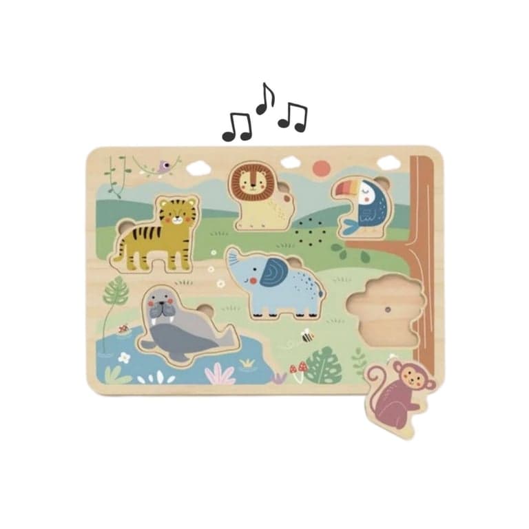 Tooky Toy Puzzle de Formes avec Son Safari