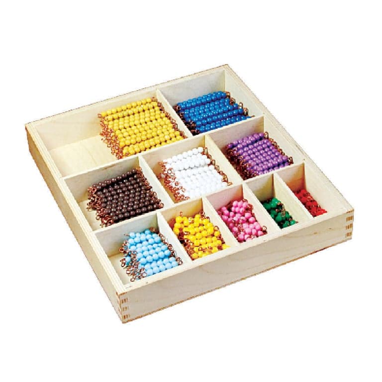 Bruins Montessori Decanomial Bead Bar Box