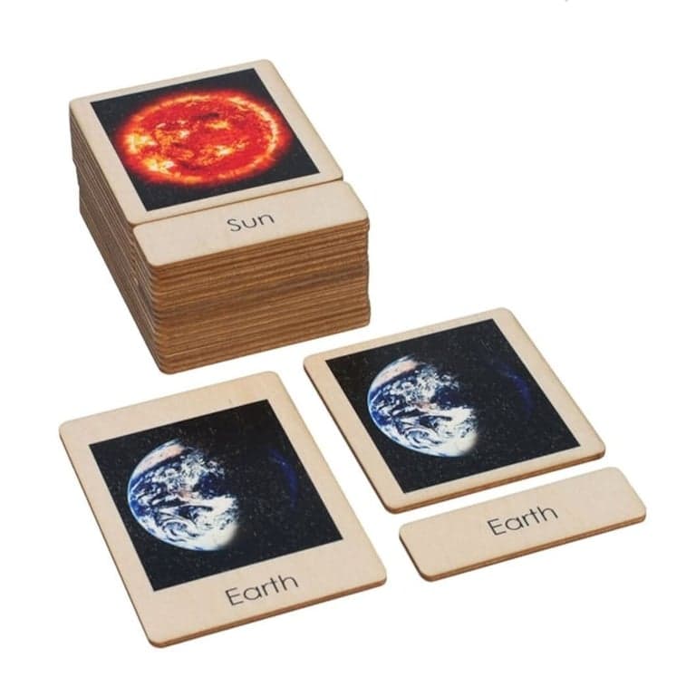 Alison's Montessori the Solar System Wooden Nomenclature Cards