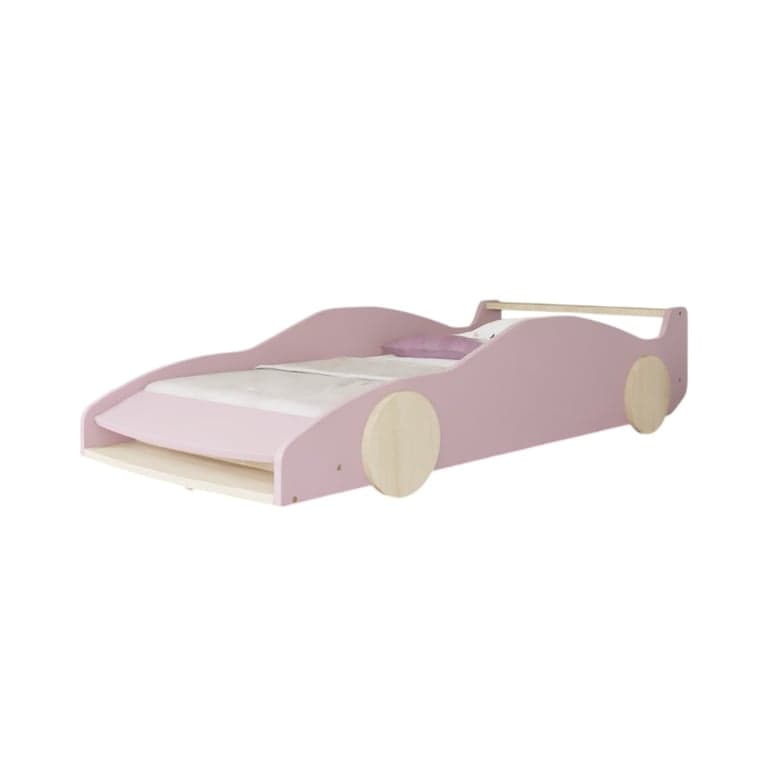 Benlemi Lit Voiture Ferrari F40 Rose Pastel Huile Transparente 160 x 80