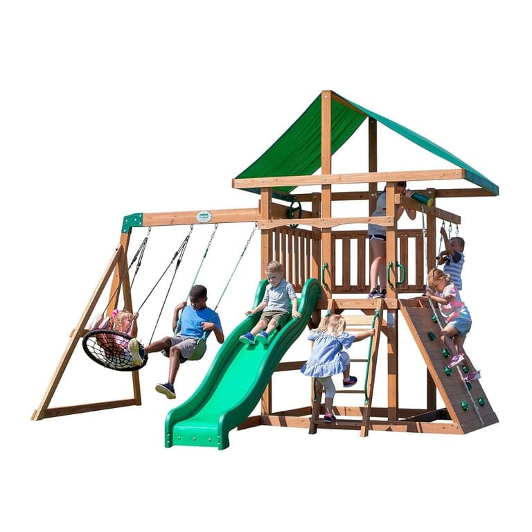 Backyard Discovery Grayson Peak All Cedar Wooden Swing Set