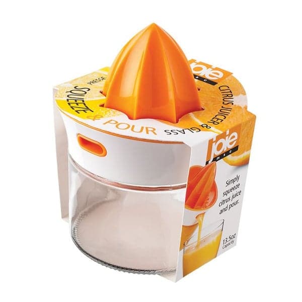 Montessori N' Such Juicer Squeeze and Pour Citrus Juicer and Glass