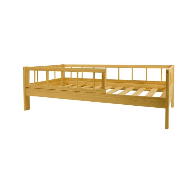 Merly Lit Surélevé avec Barrières Naturel Taille Tout-Petit 160 x 80 cm